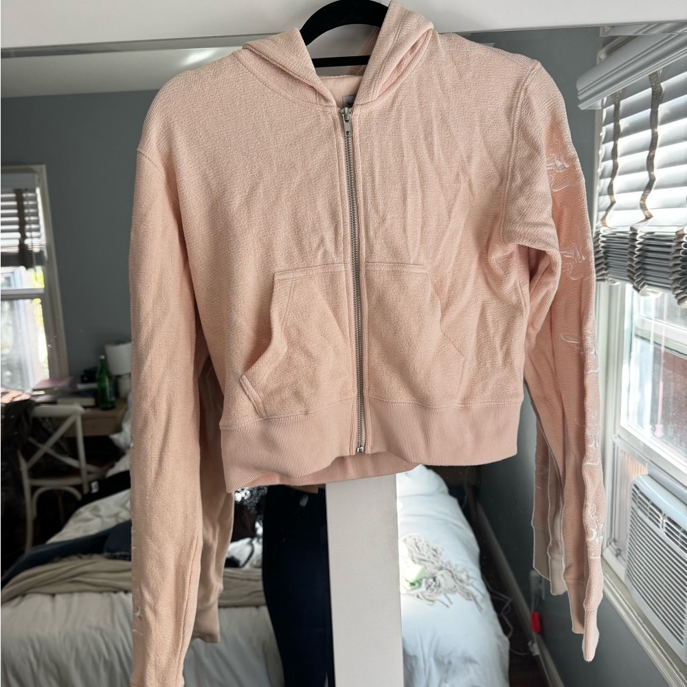 Boys Lie Peach Zip-Up Sweater